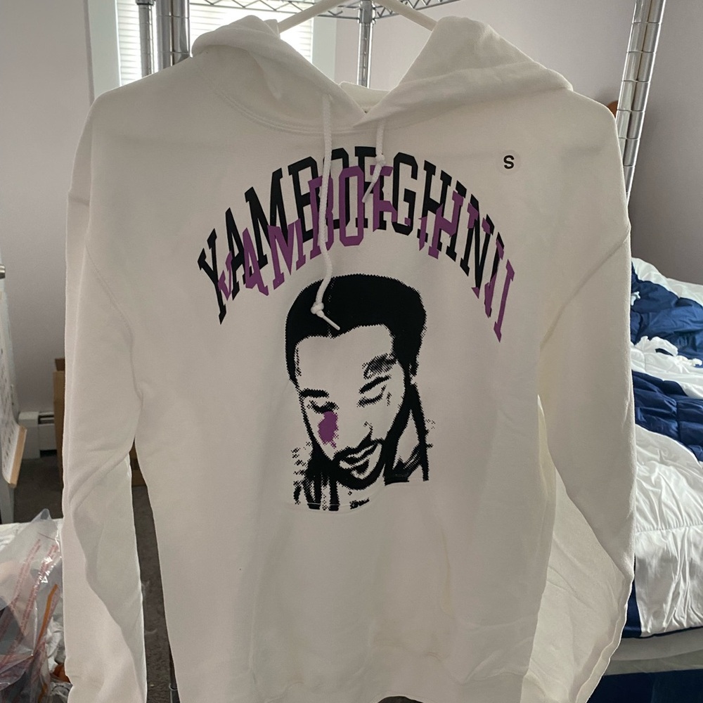 YAMBORGHINI YAMS DAY 2021 White Icon Face Hoodie Size S